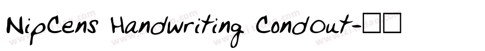 NipCens Handwriting CondOut字体转换